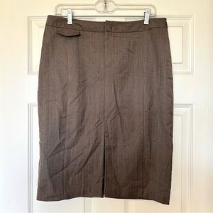 Vintage Lowrise Pinstripe Midi Skirt